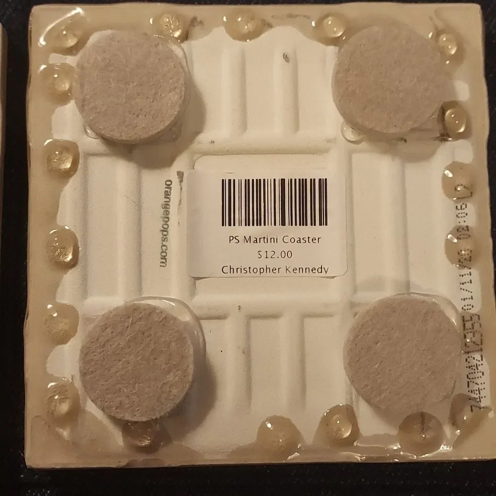 Mid Century Palm Springs Martini Coasters Retro Cocktail Bar Decor Set Ceramic